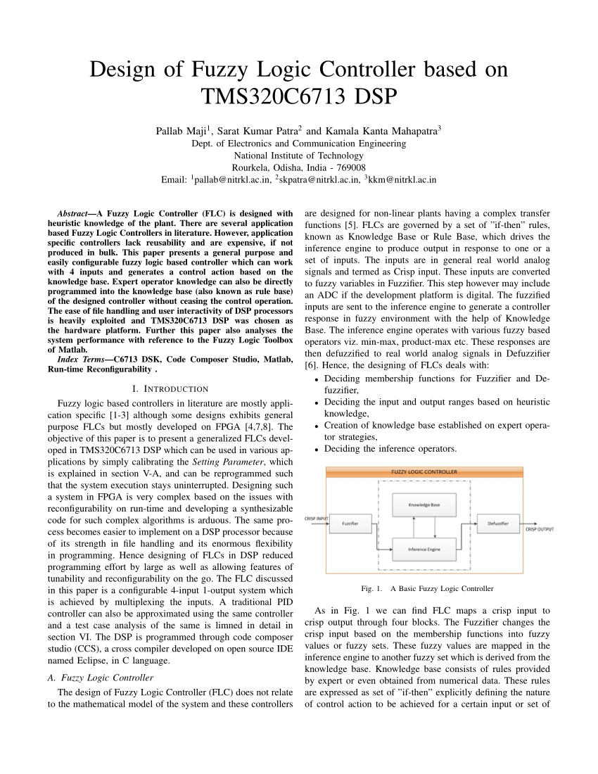 fuzzy logic controller research papers