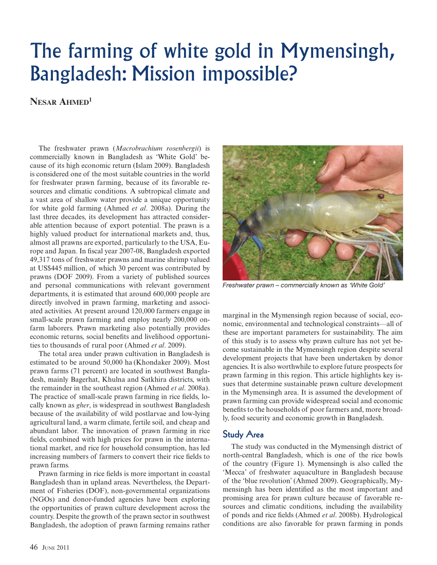 (PDF) The farming of white gold in Mymensingh, Bangladesh ...