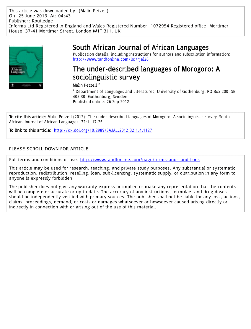 Electronic Bibliography for African Languages and  - Glocalnet