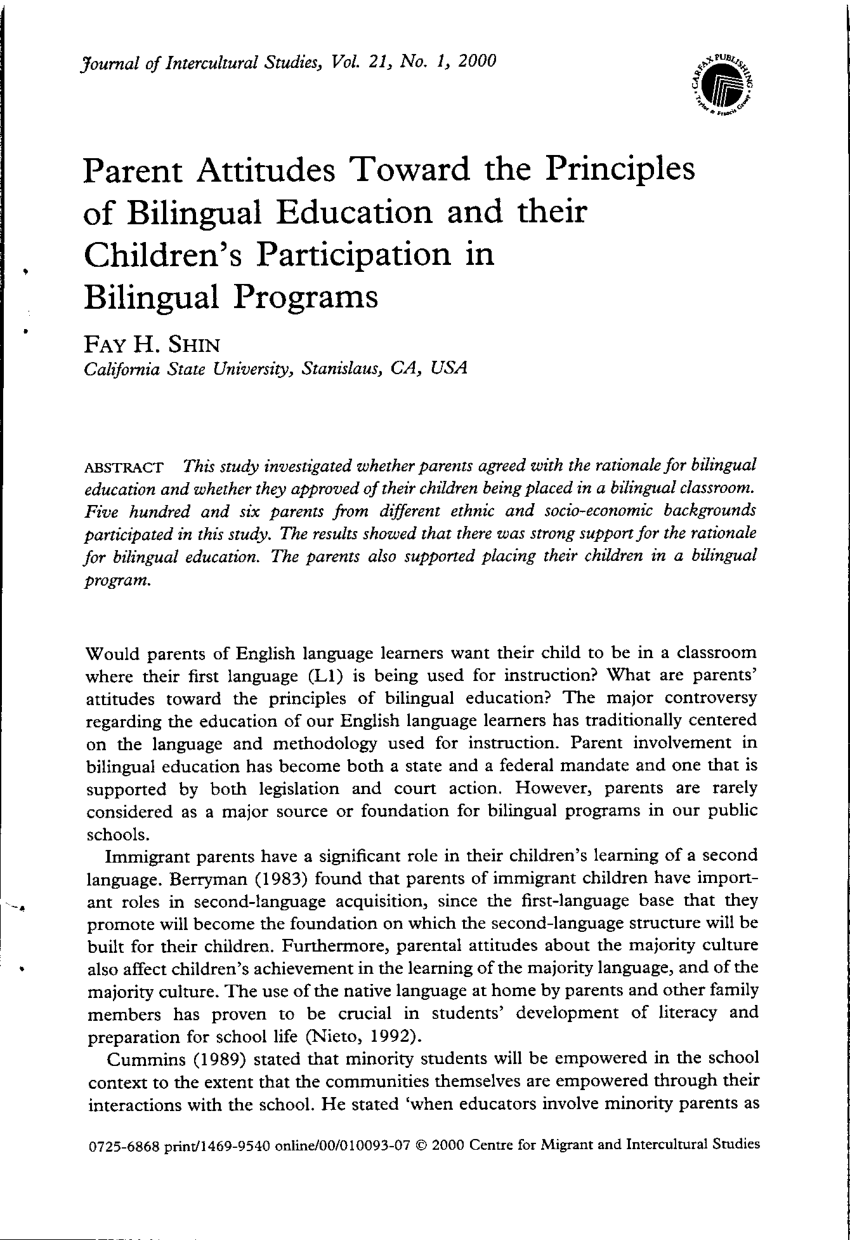 research on bilingual education programs