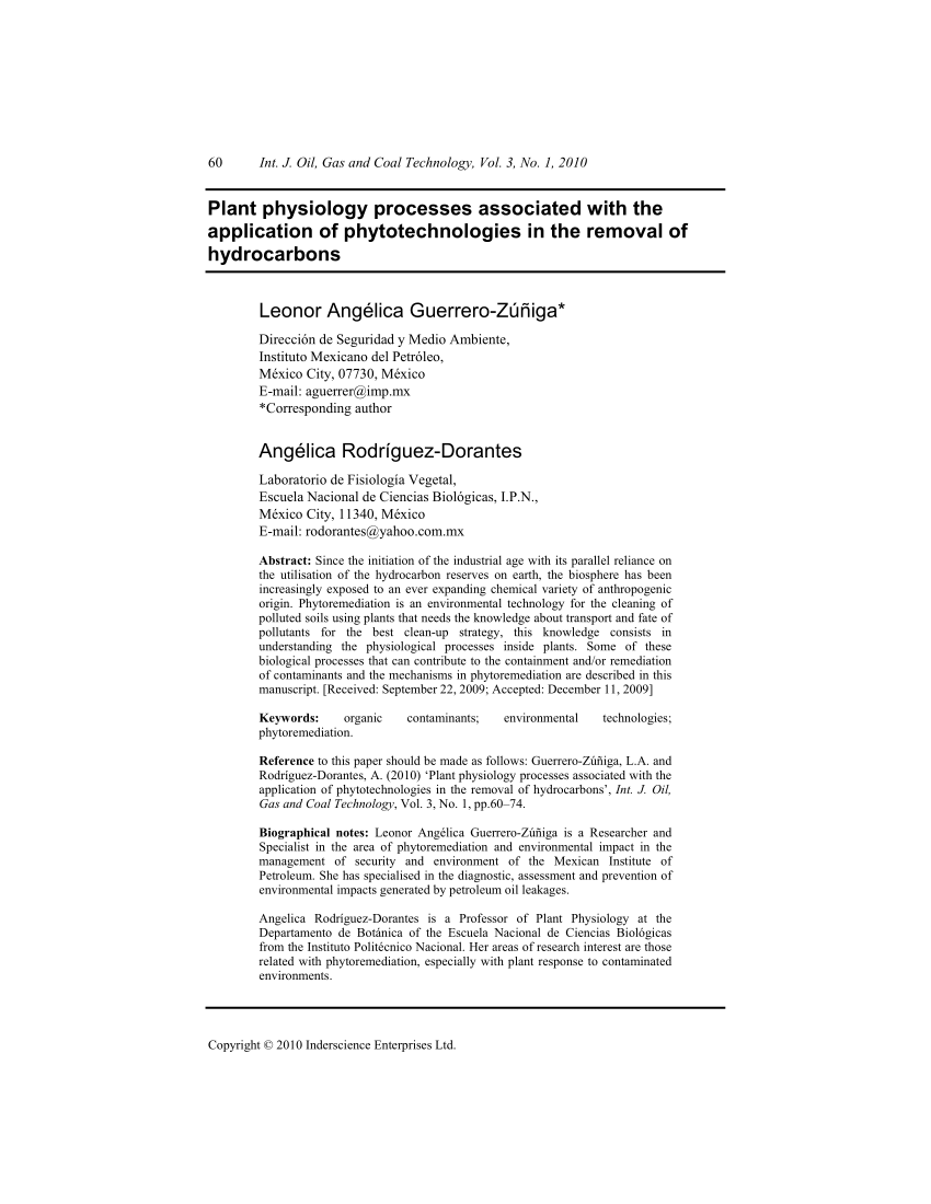 PDF) Plant physiology processes associated with the application of