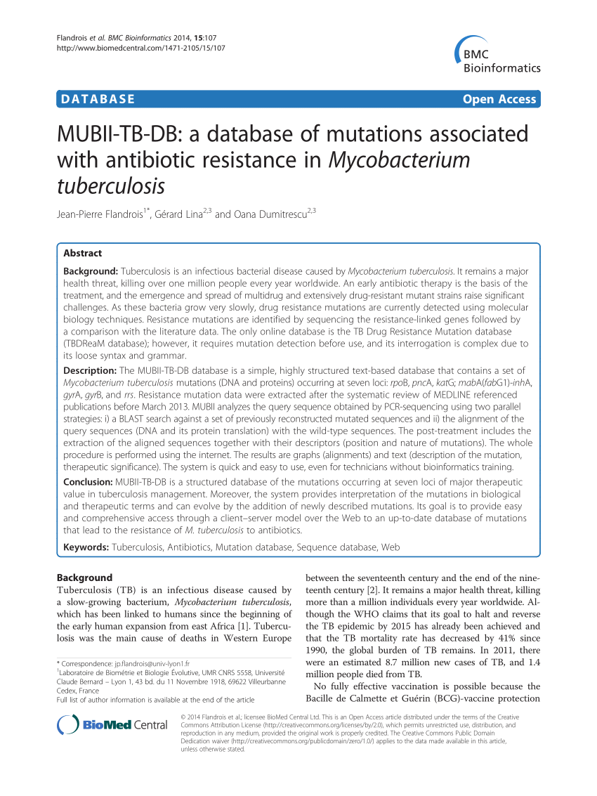 research paper on mycobacterium tuberculosis