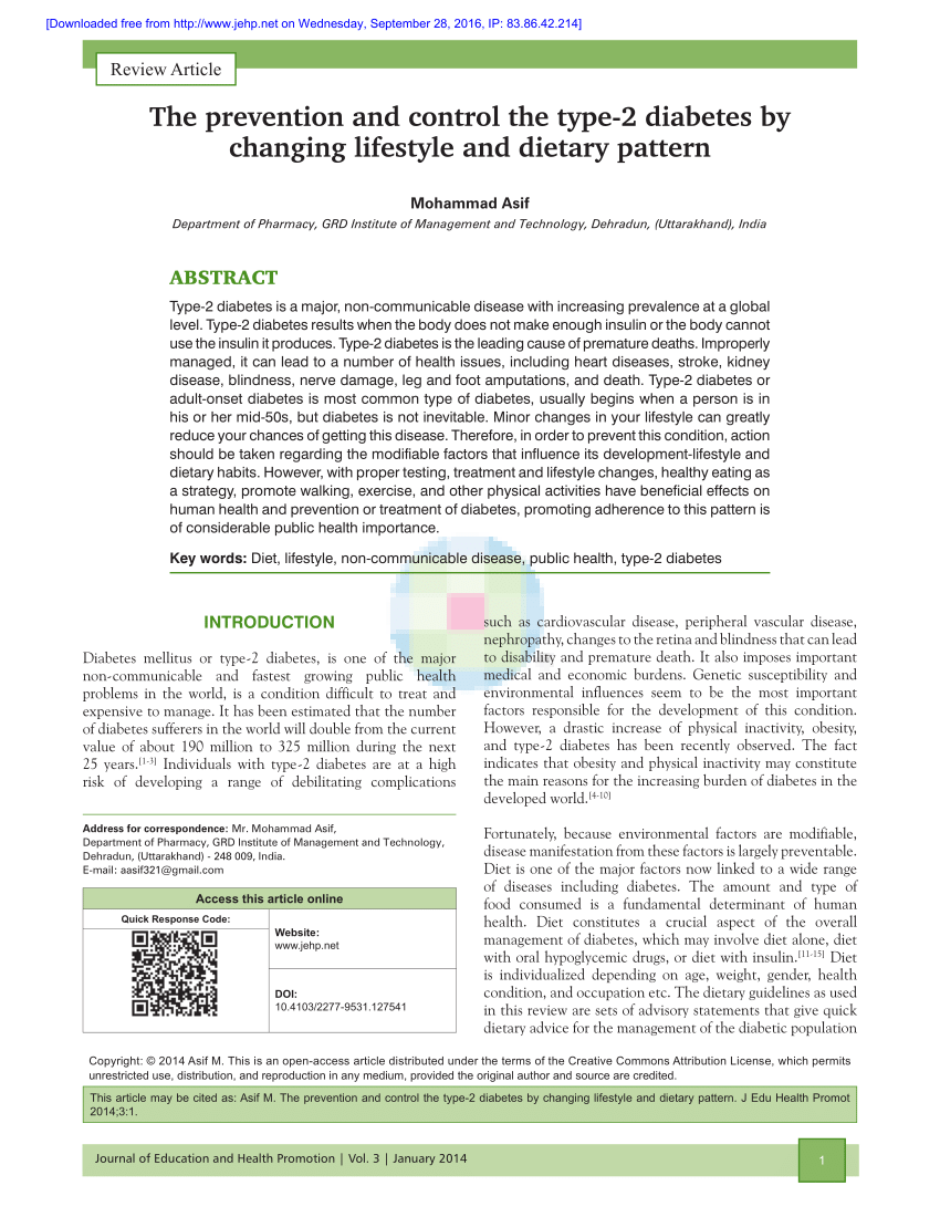 research paper on diabetes type 2 pdf)