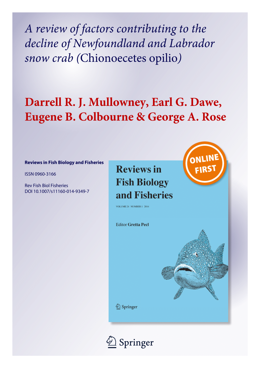 PDF) A review of factors contributing to the decline of Newfoundland and  Labrador snow crab (Chionoecetes opilio)