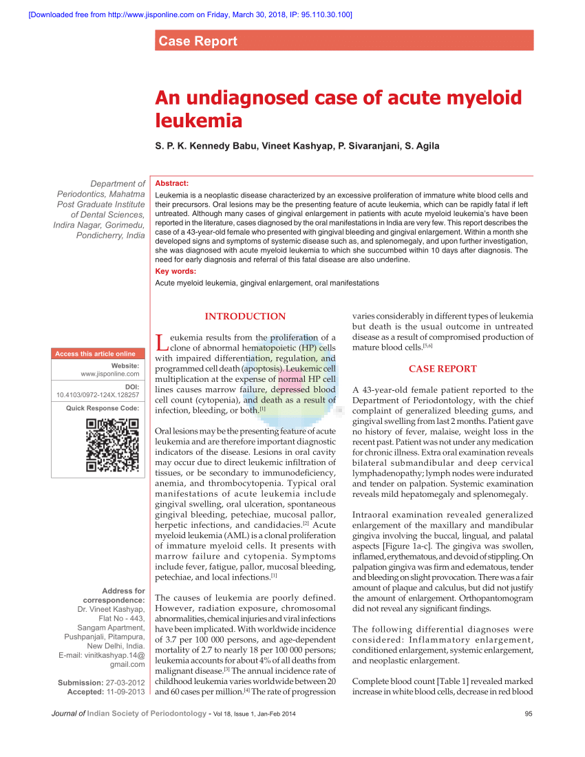 myeloid leukemia research paper