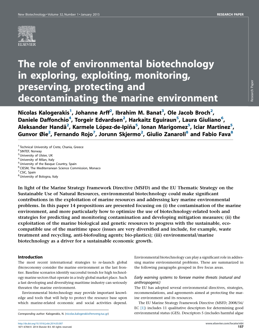 research paper on environmental biotechnology pdf