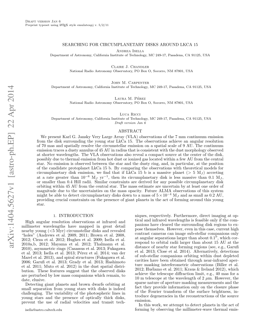 Pdf Searching For Circumplanetary Disks Around Lkca 15