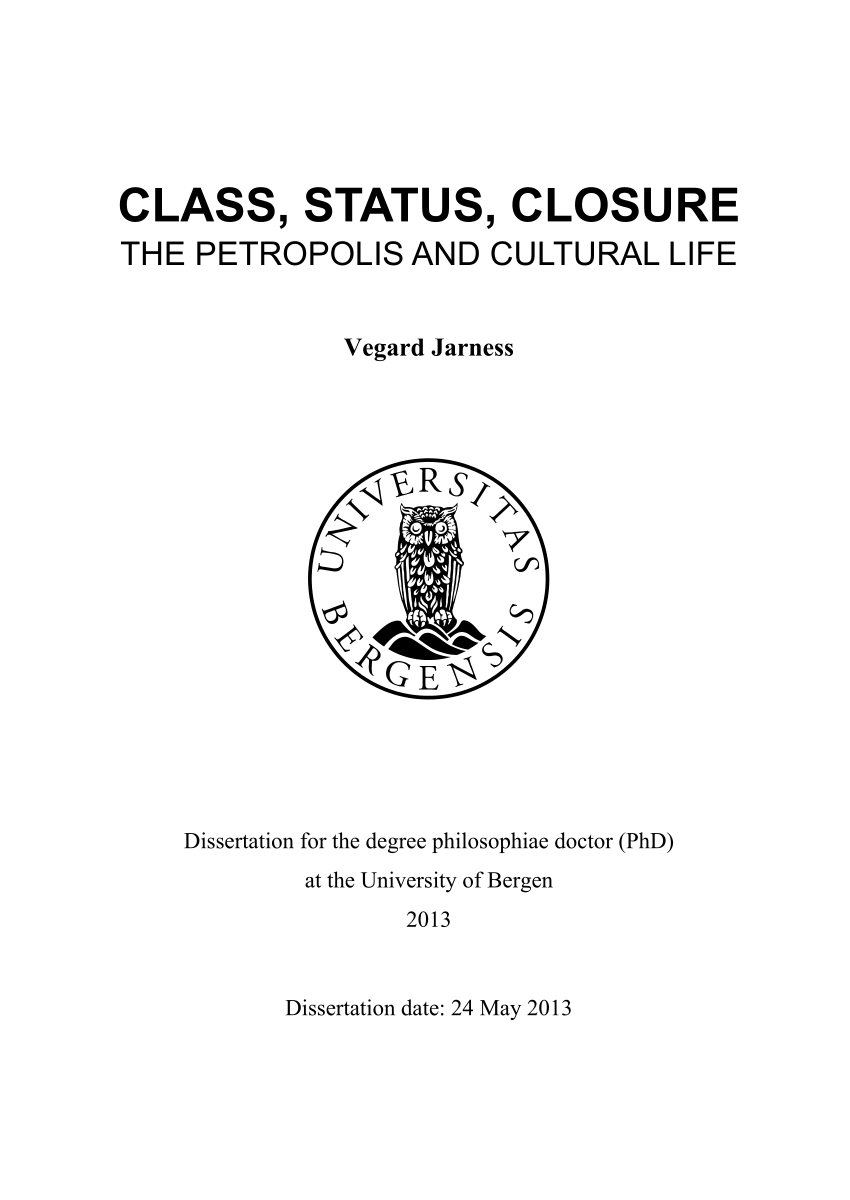 PDF Class Status Closure The Petropolis and Cultural Life
