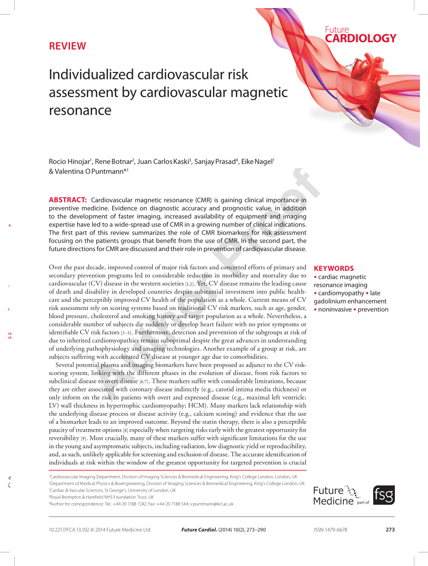 pdf  individualized cardiovascular risk assessment by