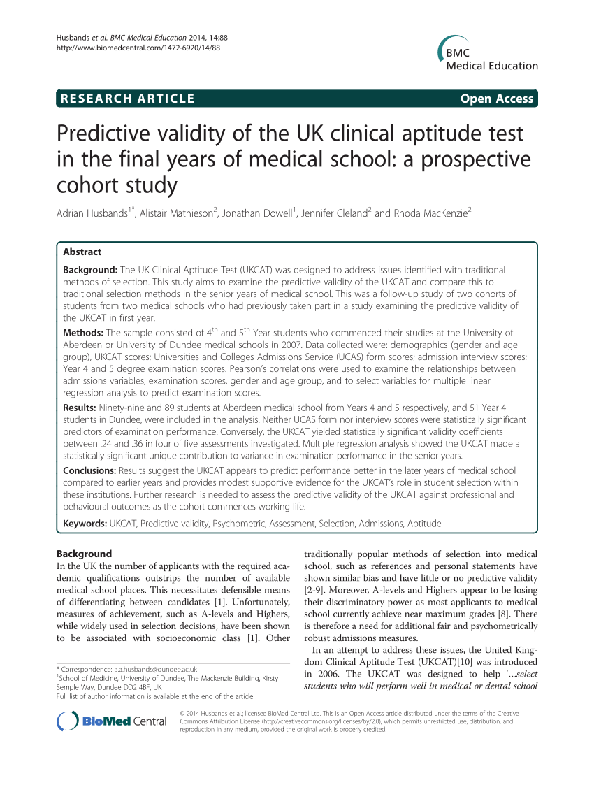 pdf-predictive-validity-of-the-uk-clinical-aptitude-test-in-the-final-years-of-medical-school