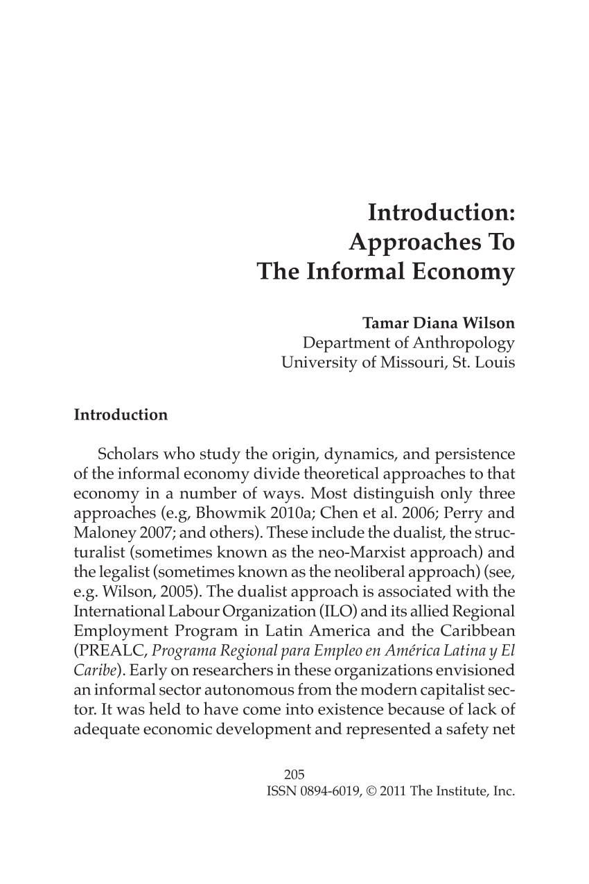 informal economy essay
