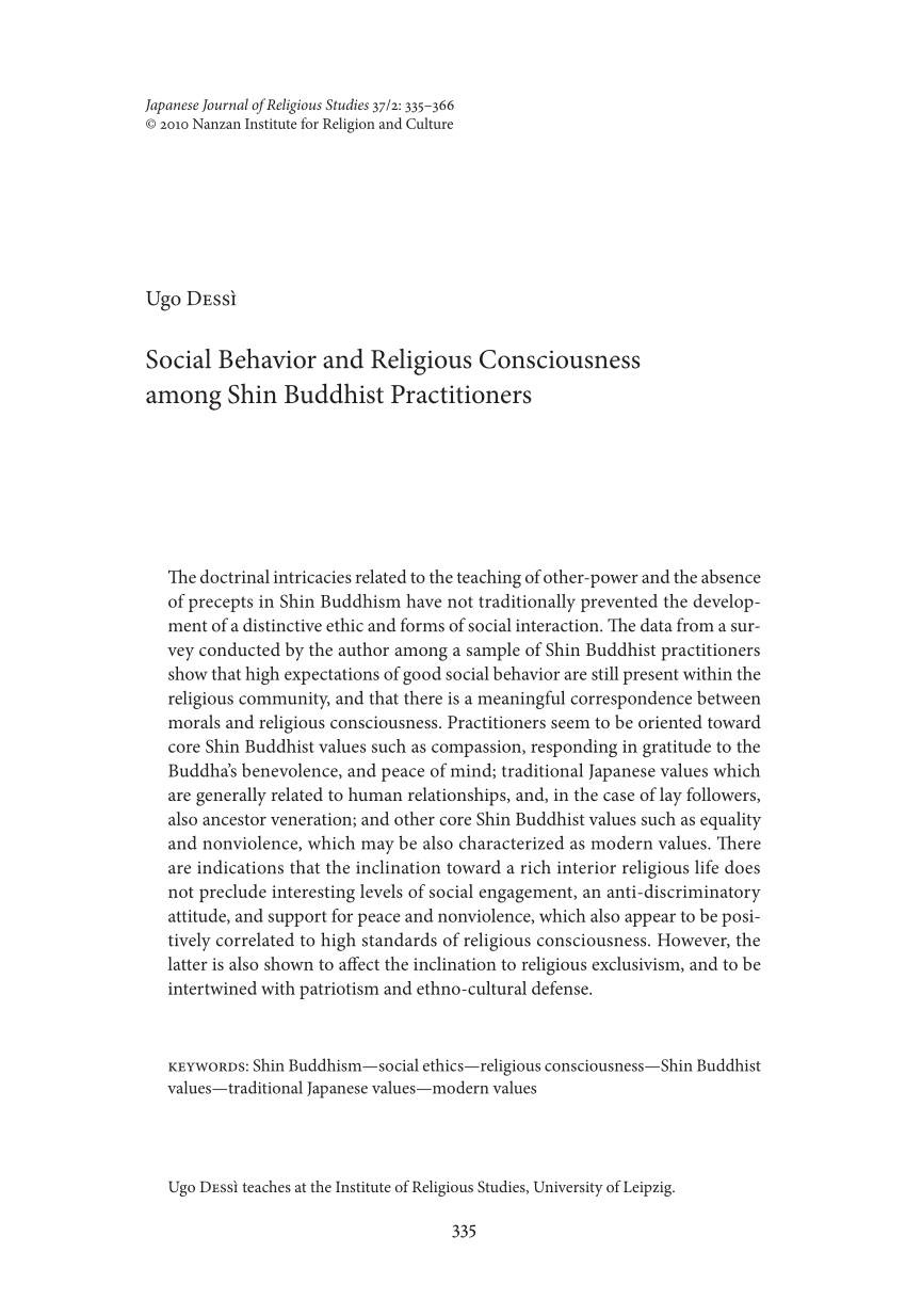 PDF) Social Behavior and Religious Consciousness among Shin