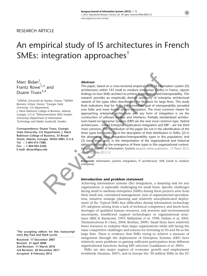 empirical research french