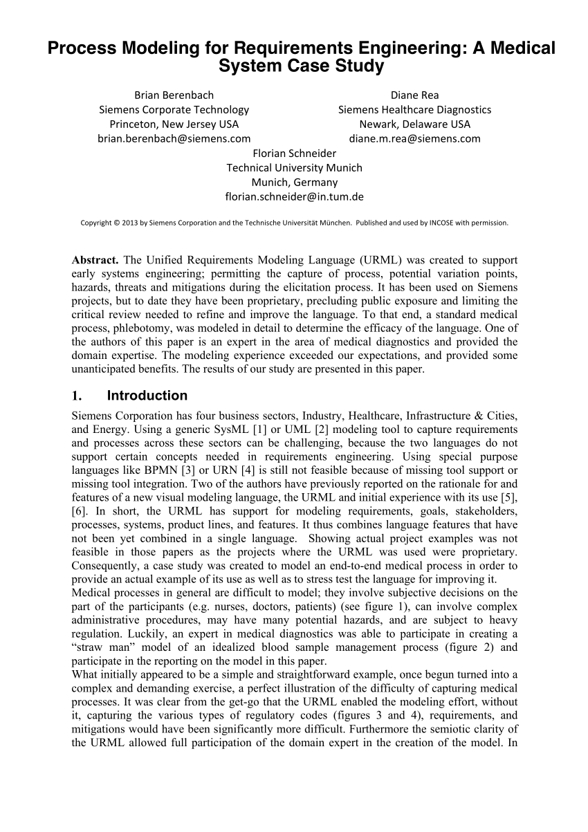 case study on requirements engineering