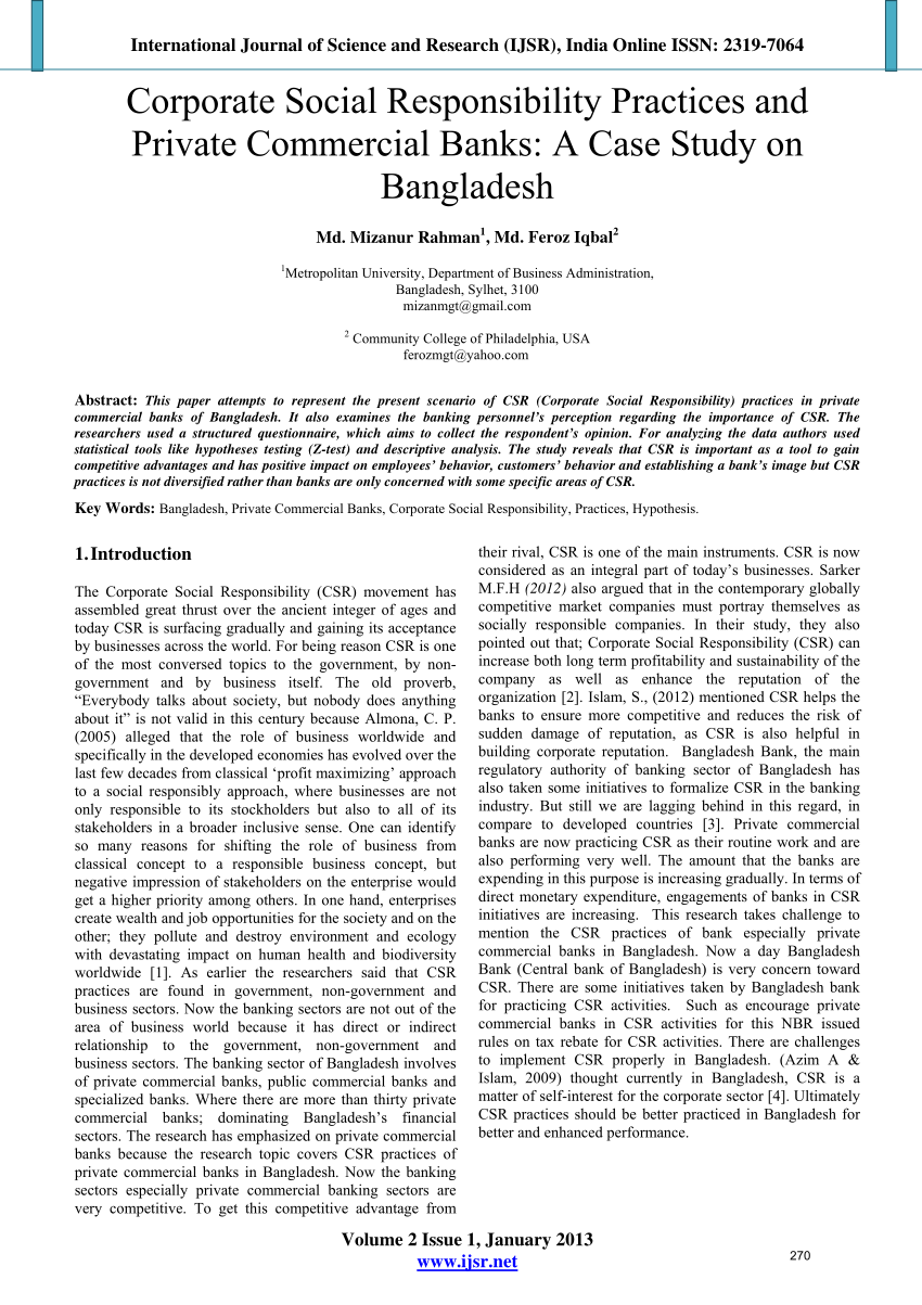 corporate social responsibility practices in bangladesh thesis article