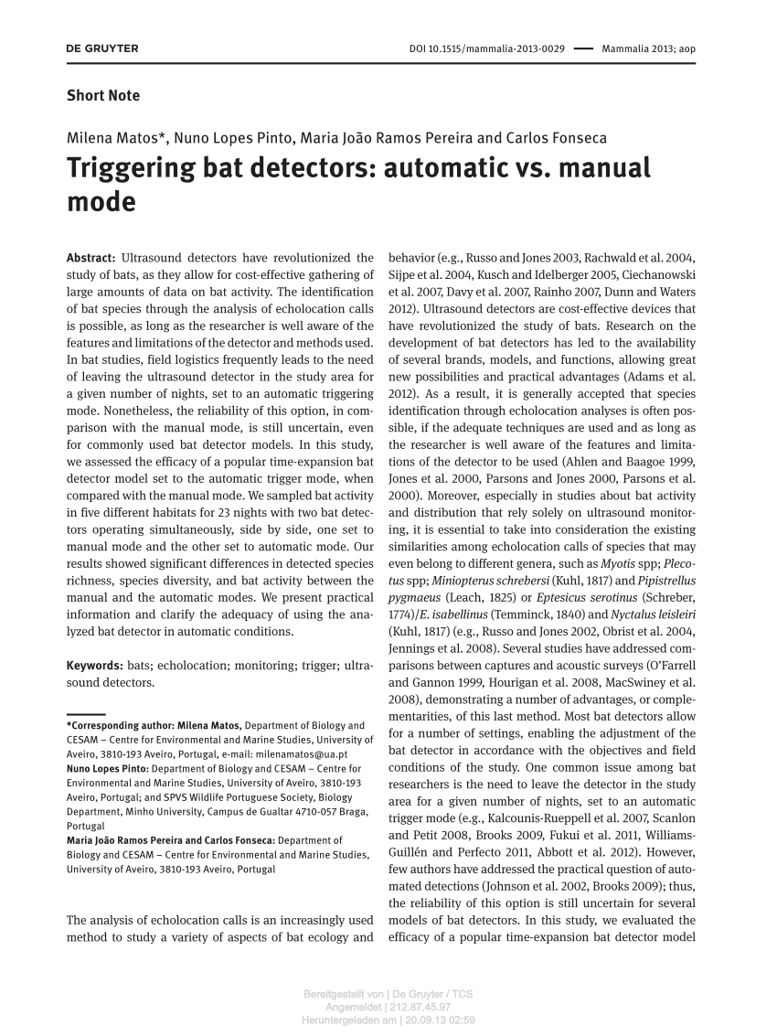 Pettersson Elektronik AB – Bat detectors and sound analysis