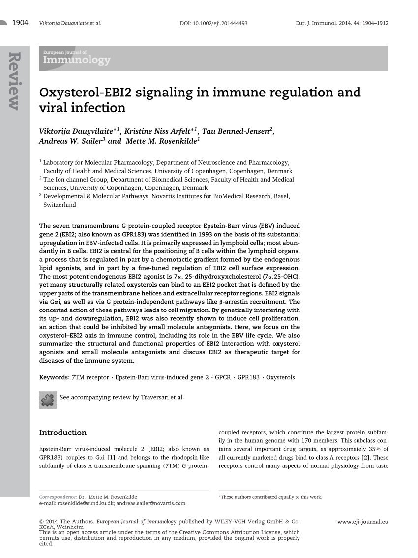 The Oxysterol Receptor EBI2 Links Innate and Adaptive Immunity to Limit IFN  Response and Systemic Lupus Erythematosus - Zhang - 2023 - Advanced Science  - Wiley Online Library