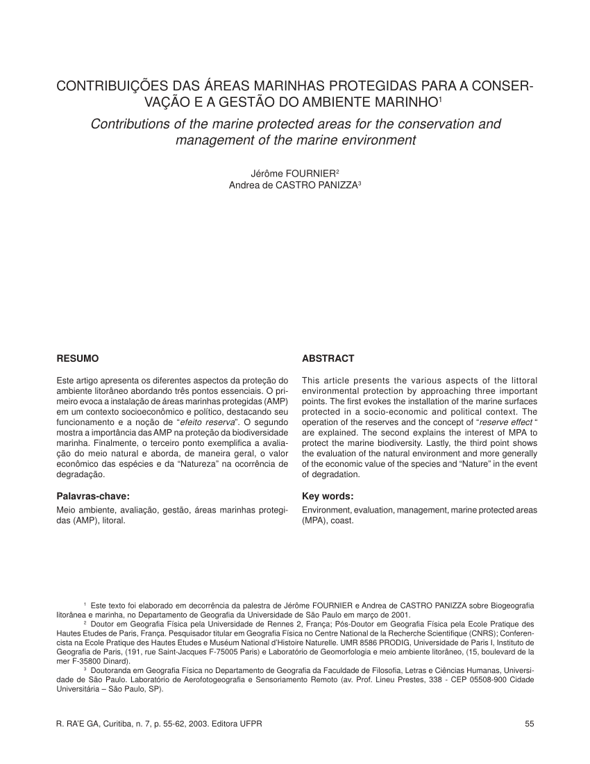 PDF) Áreas marinhas protegidas: Política, ciência ou bom senso?