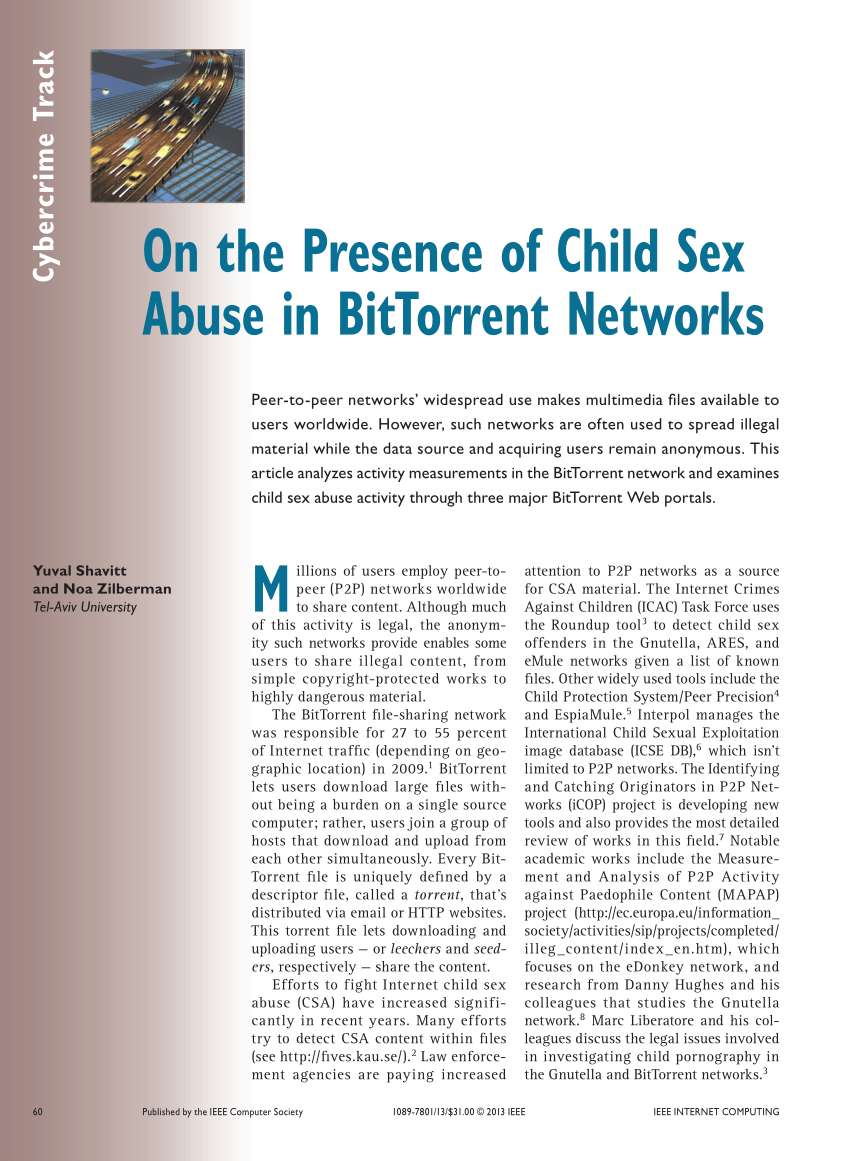 850px x 1161px - PDF) Detecting Pedophile Activity in BitTorrent Networks