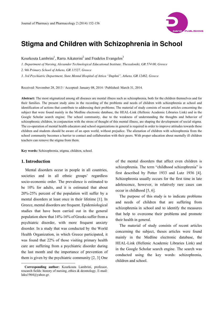 child schizophrenia case study