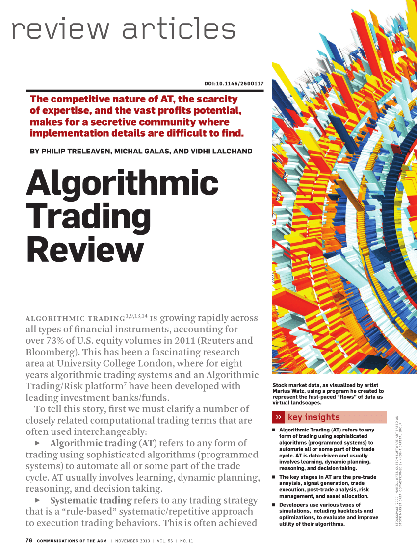 dissertations on algorithmic trading