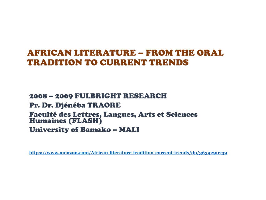 research in african literatures