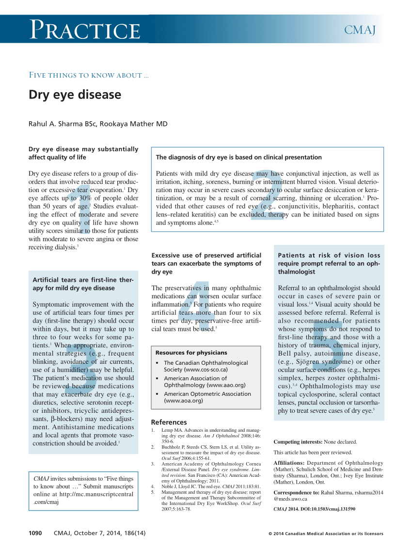 dry eye disease research paper