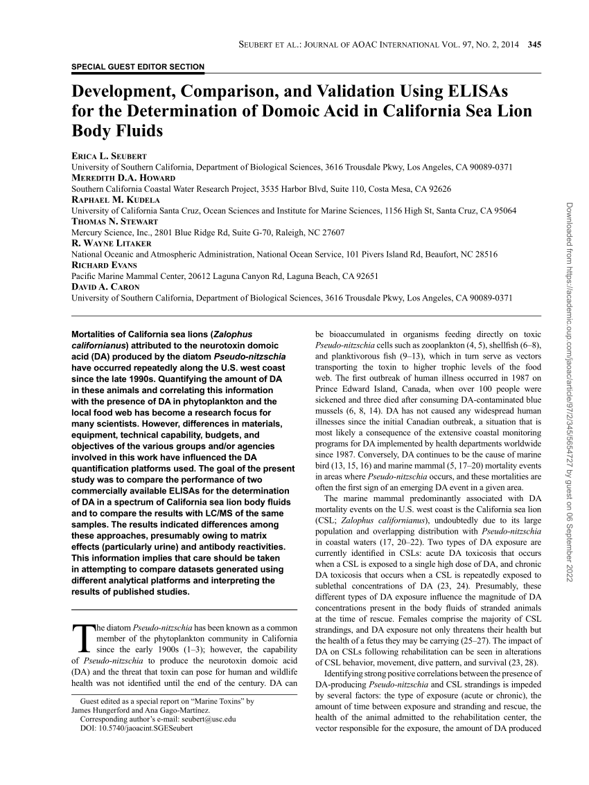 (PDF) Development, Comparison, and Validation Using ELISAs for the