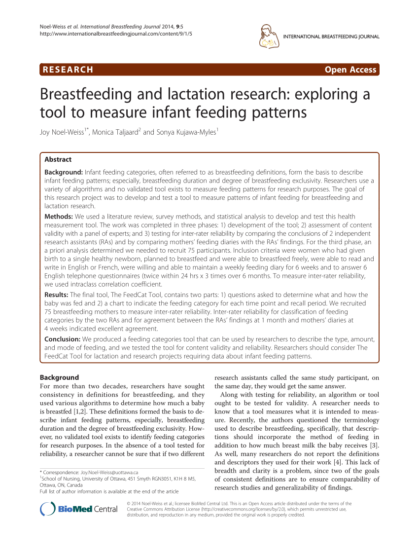 research articles breastfeeding