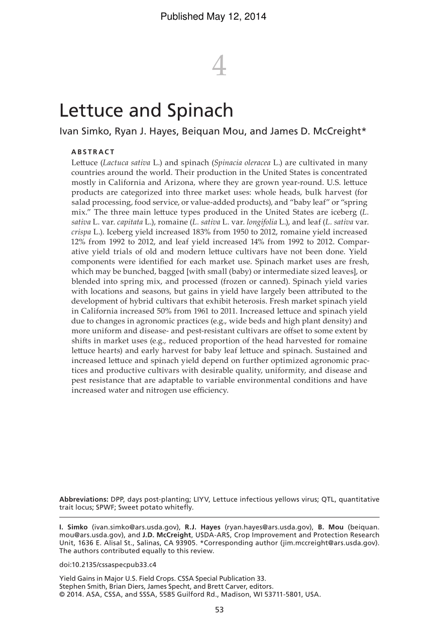 literature review on lettuce pdf