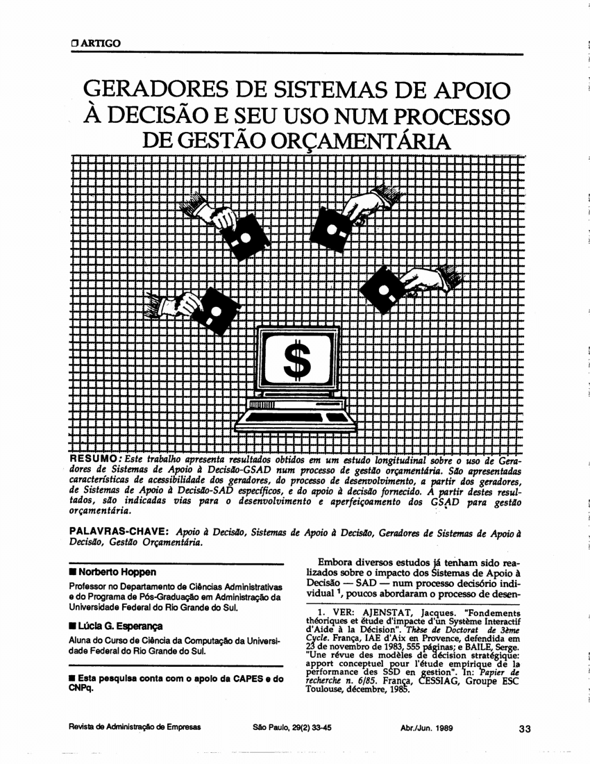 Sistemas de apoio à decisão - SAD