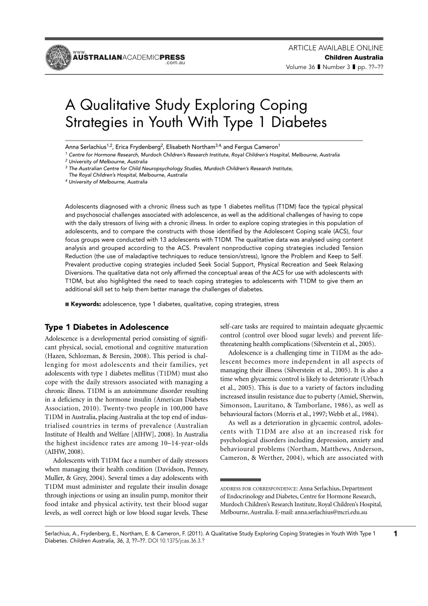 qualitative nursing research articles on diabetes