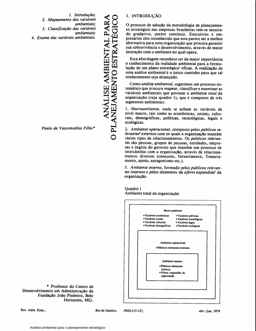 Declaração Estratégica - COPASA RI