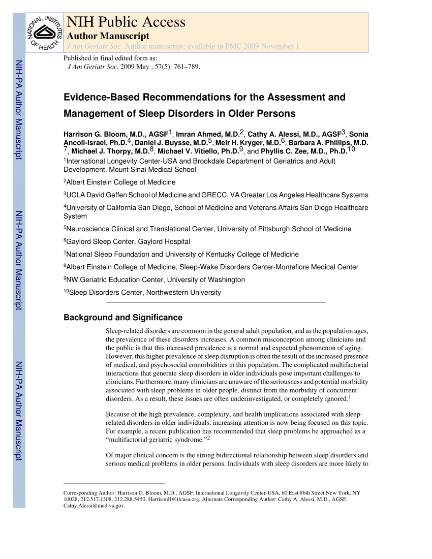 PDF) Evidence-Based Recommendations for the Assessment and ...