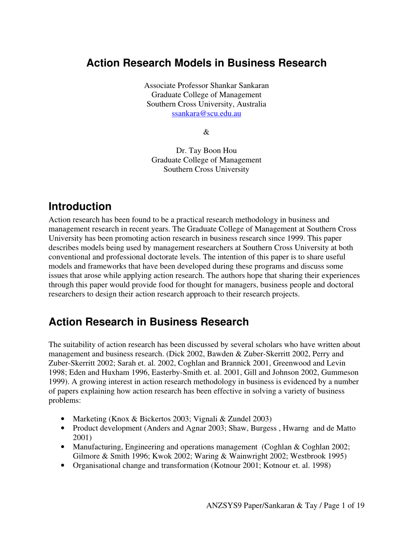 published action research paper