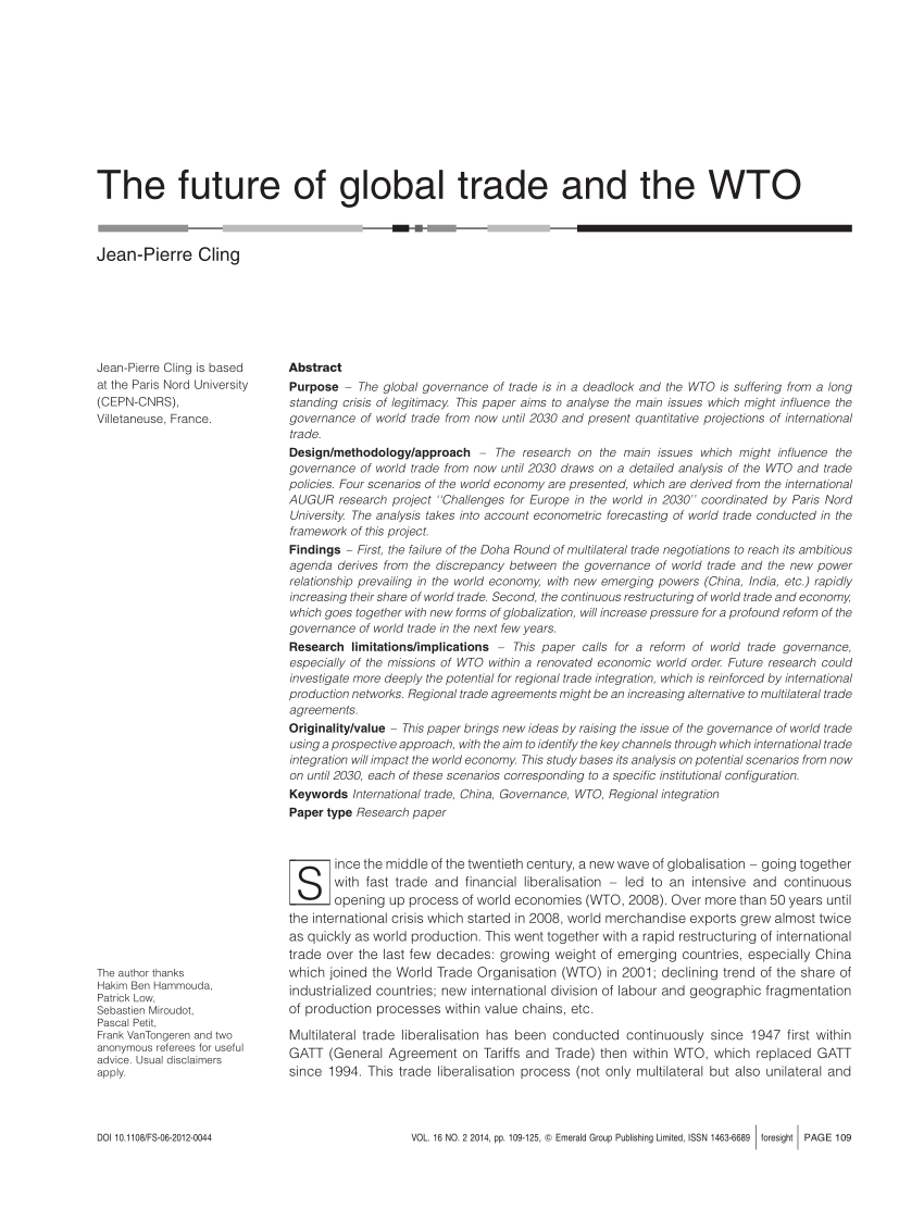 research paper on wto and india