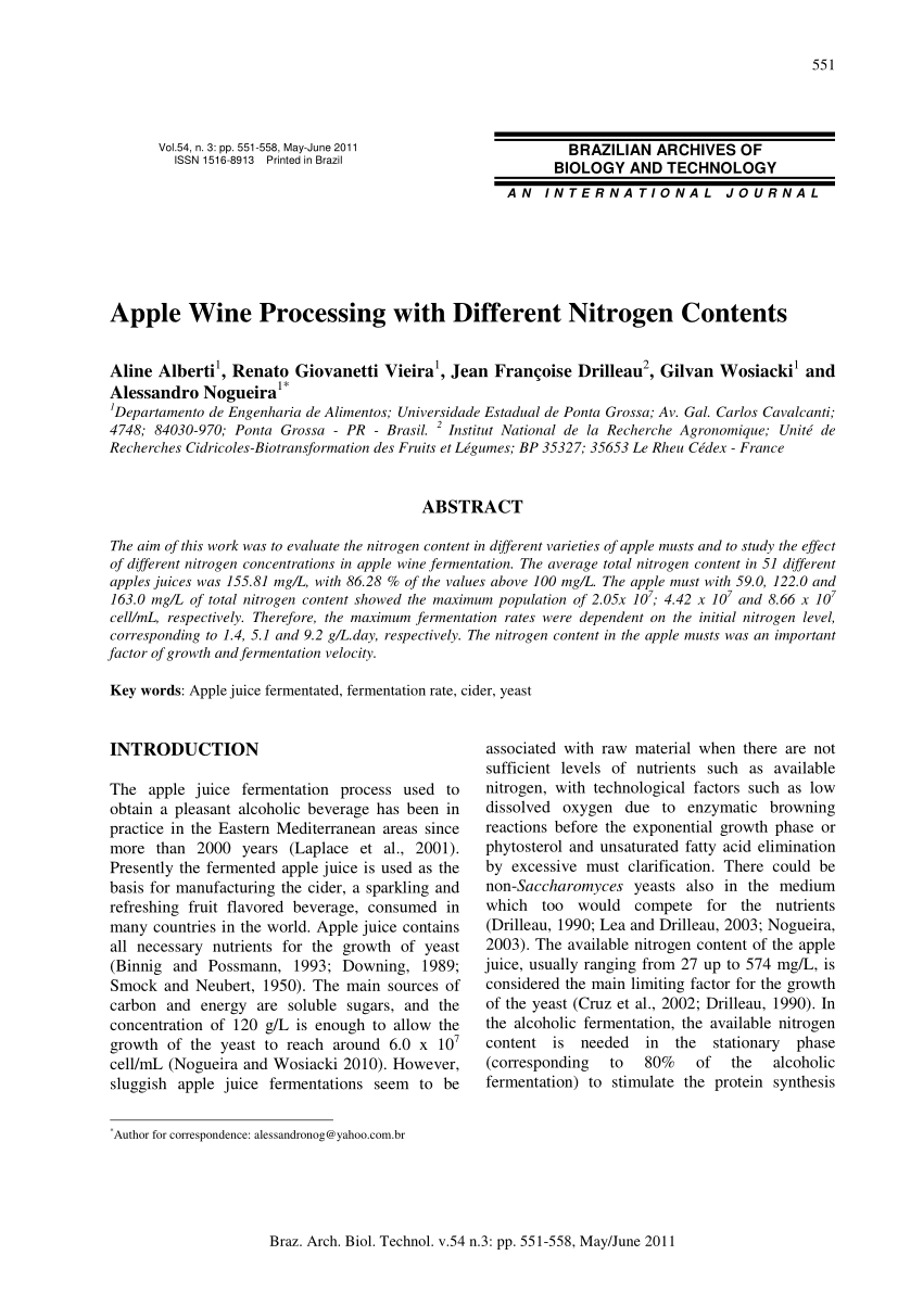 research paper on wine production from apple