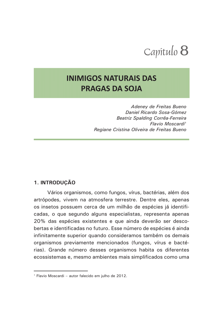 PDF) Inimigos Naturais Das Pragas Da Soja.