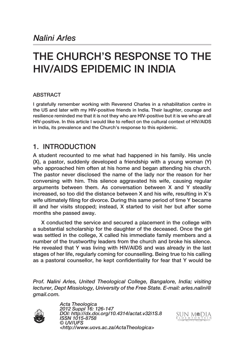 aids epidemic research paper