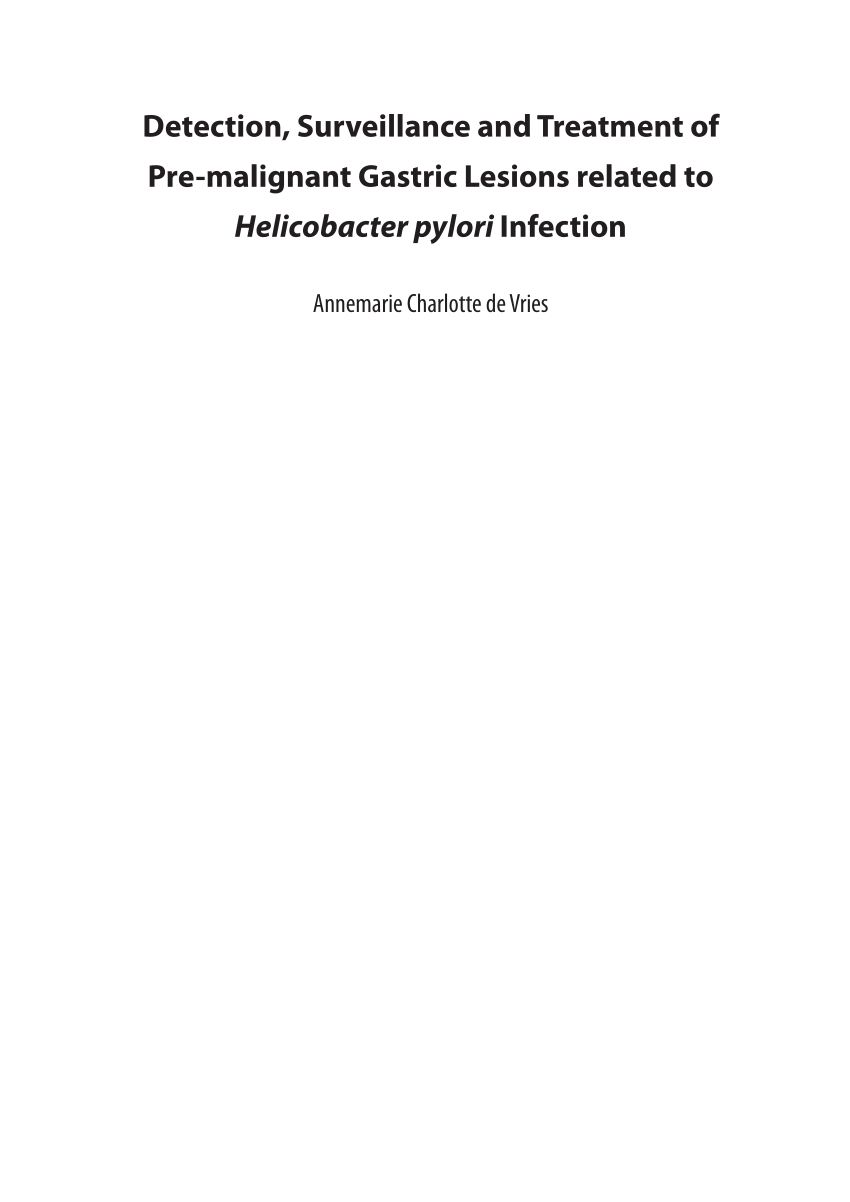 Pdf Helicobacter Pylori Eradication And Gastric Cancer