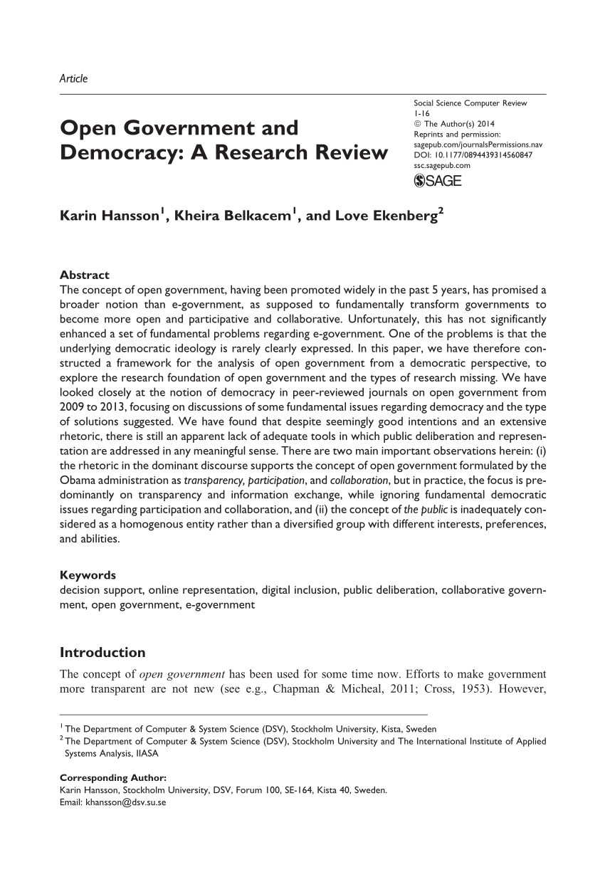 social media and democracy research paper