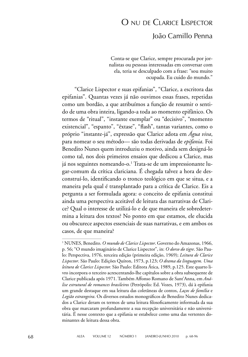 Robôs não usam sapatos: do erótico ao pós-humano em textos comparados de  Clarice Lispector, Ondina