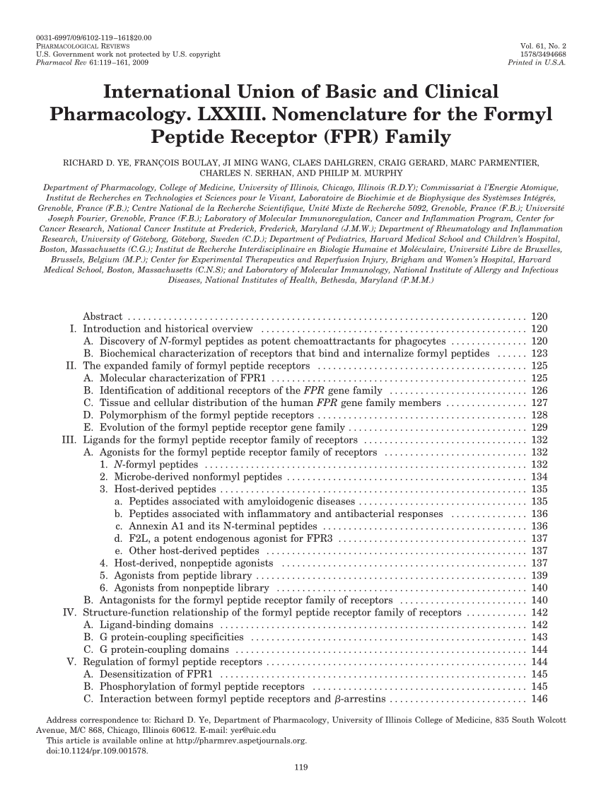 PDF) International Union of Basic and Clinical Pharmacology 