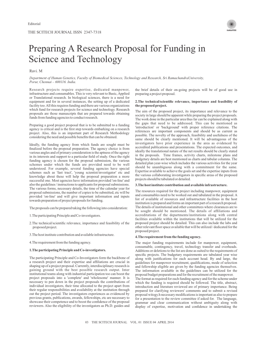 preparing a research proposal pdf