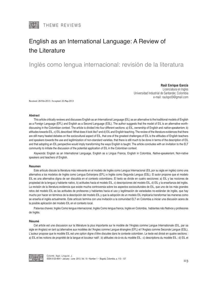 english as an international language essay pdf