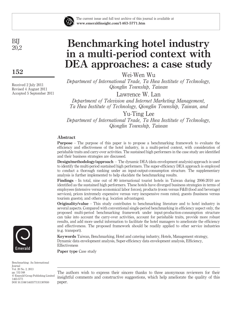 research proposal on hotel industry pdf