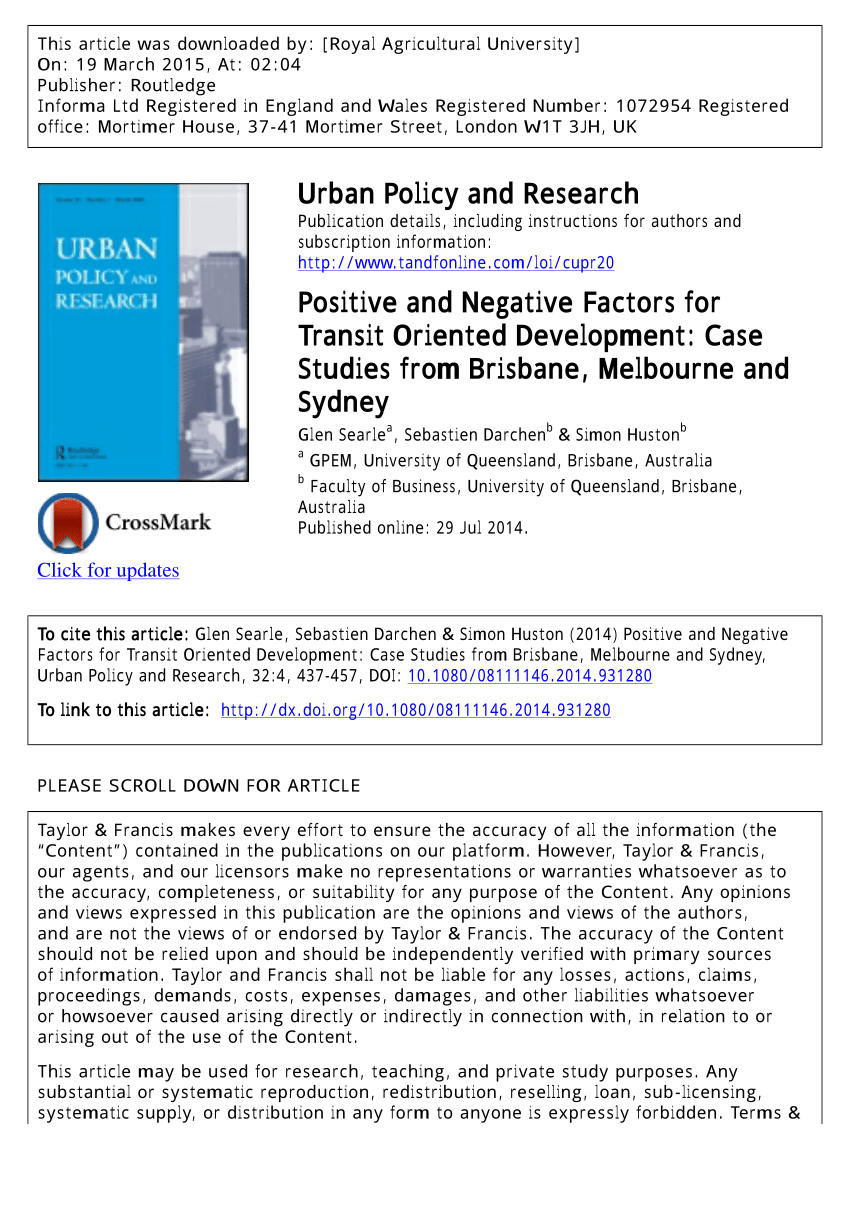 advance transit oriented development typology case study in brisbane australia