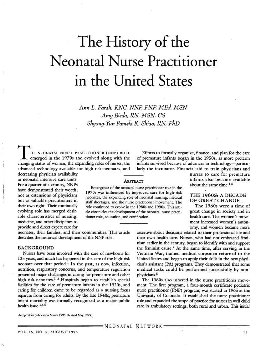 neonatal nursing research topics