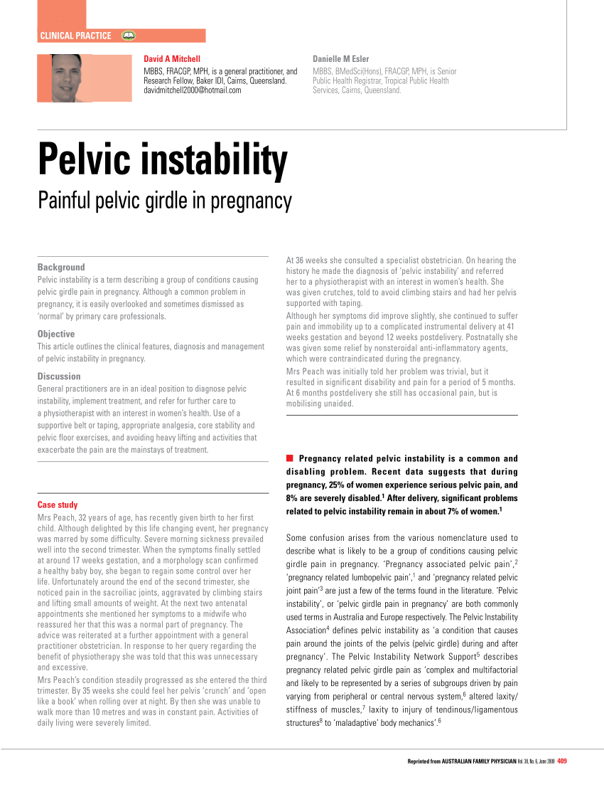 RACGP - Pelvic girdle pain in pregnancy