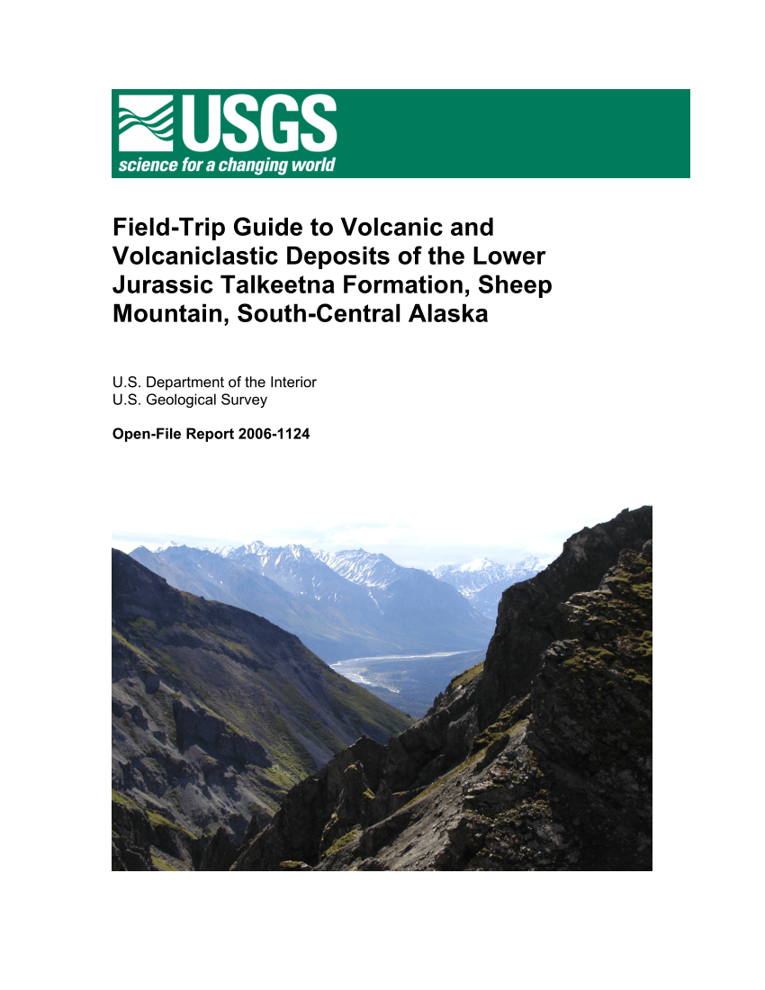 Pdf Field Trip Guide To Volcanic And Volcaniclastic Deposits Of The Lower Jurassic Talkeetna Formation Sheep Mountain South Central Alaska